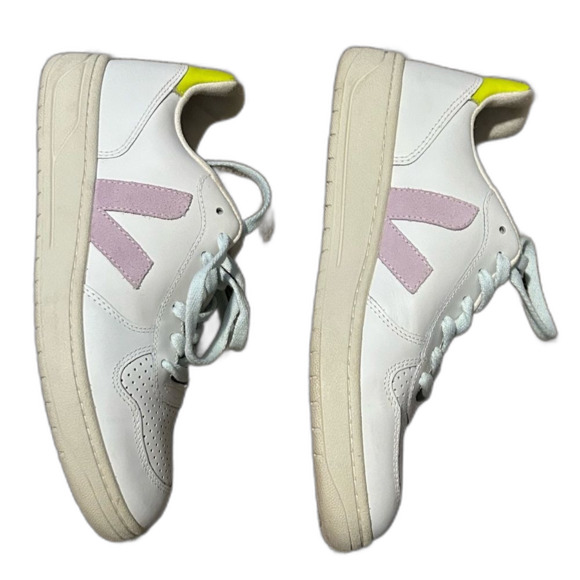 Madewell x Veja™ Vegan Leather V-10 Sneakers in Pastel Neon Colorblock US 8 - Picture 4 of 8